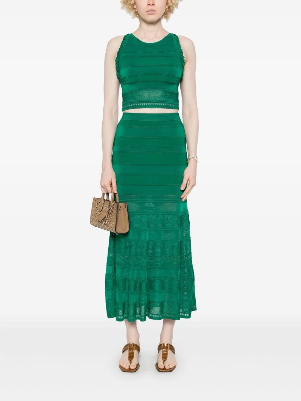 NWOT Sandro Green Crop Top Size 0 (XS) - Picture 3 of 7